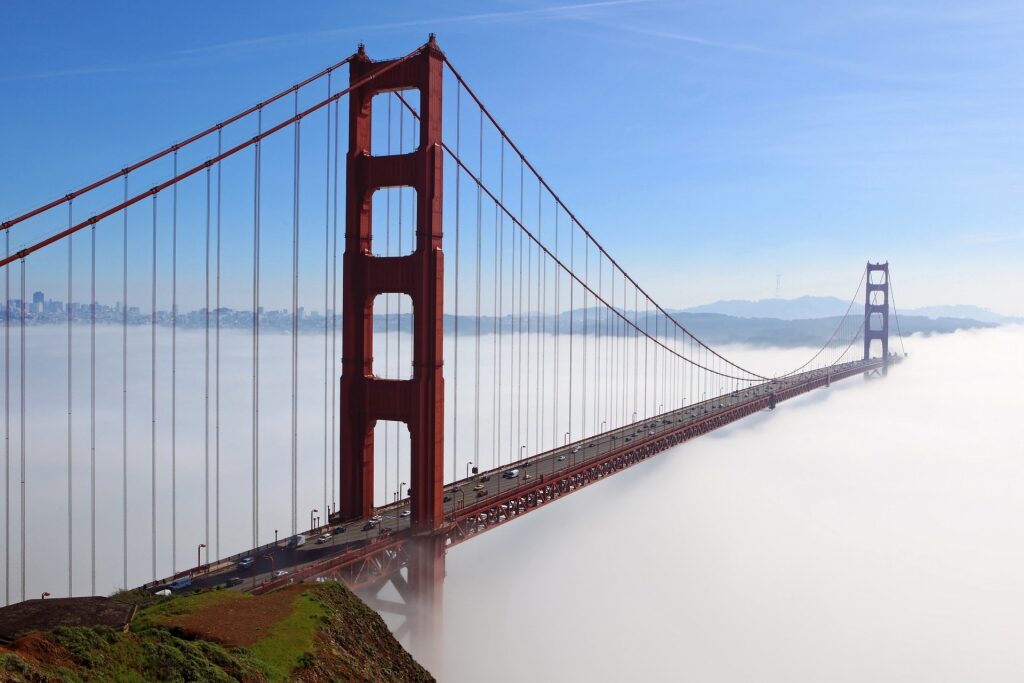 Golden Gate Bridge with fog