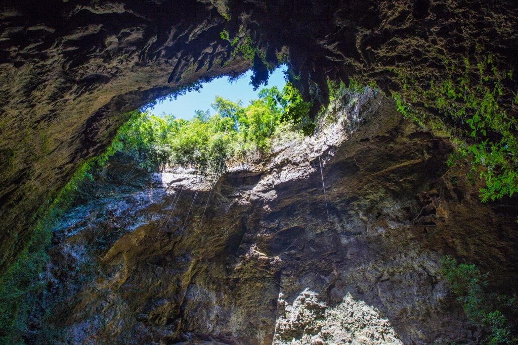 Beautiful rock formations inside the Rio Camuy Cave Park