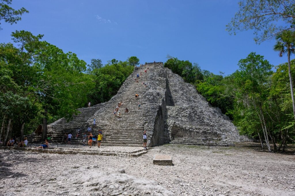 Massive pyramid of Ixmoja in Coba