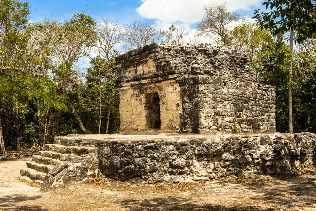Historic Mayan ruins in San Gervasio, Cozumel