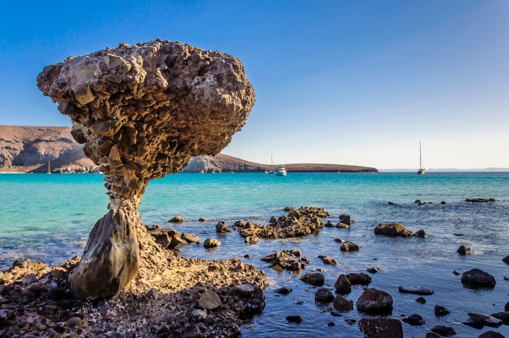 Natural rock formation of Hongo de Balandra