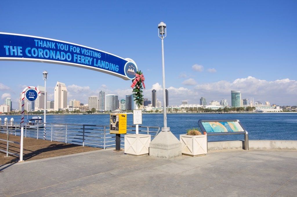 Waterfront view of Coronado Ferry Landing Pier