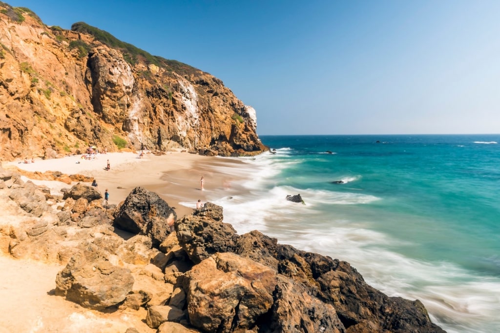 Cliffs towering over Zuma Beach