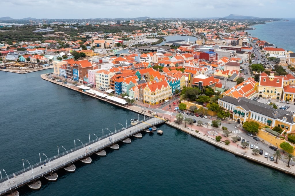 Colorful buildings in Willemstad Curacao