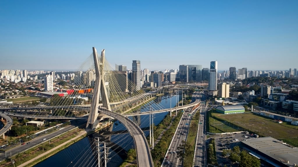 Unique architecture of Octávio Frias de Oliveira Bridge