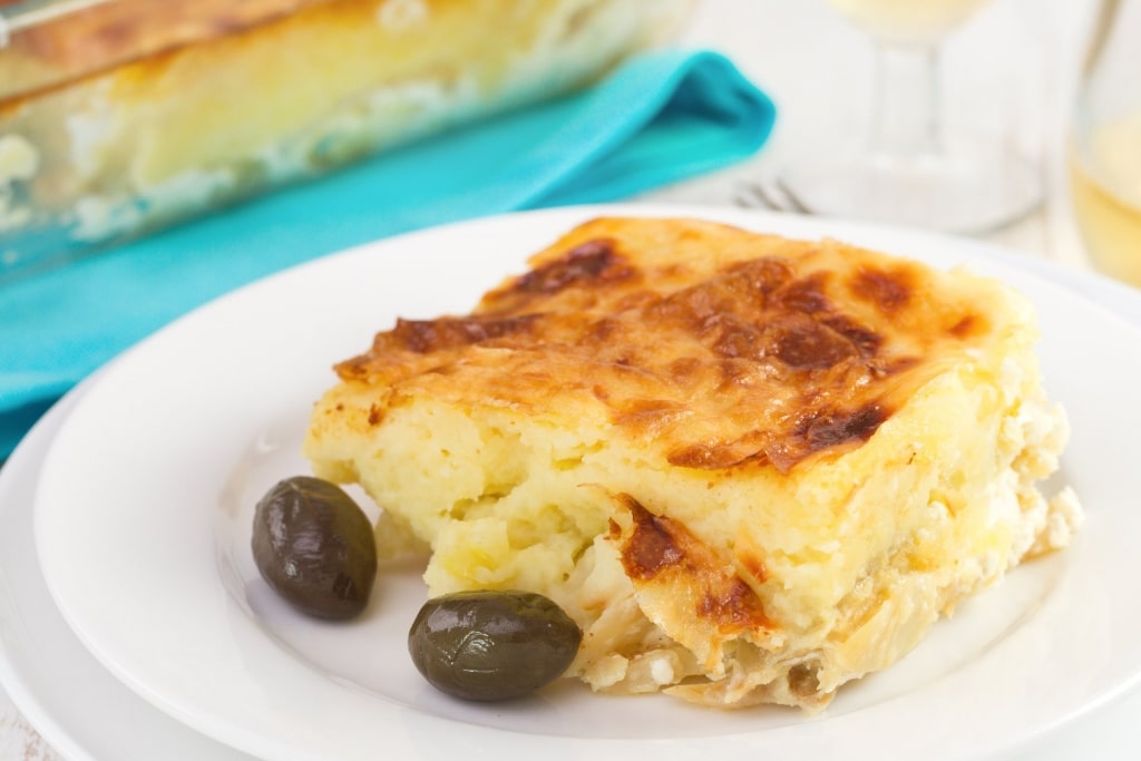 Savory plate of Bacalhau com Natas