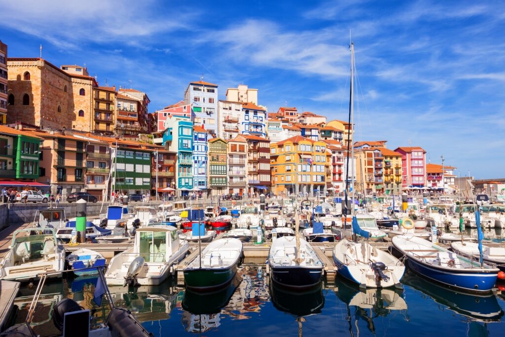 Colorful waterfront of Bermeo, near Bilbao