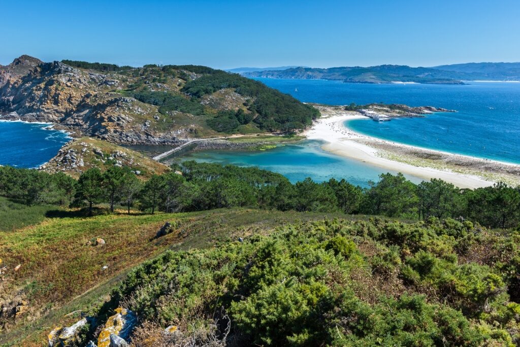 Lush landscape of Cies Islands, Vigo