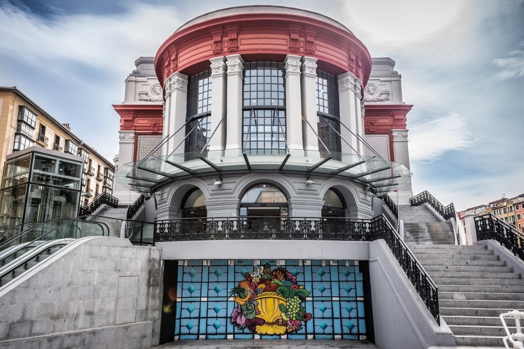 View of the historic Mercado de la Ribera