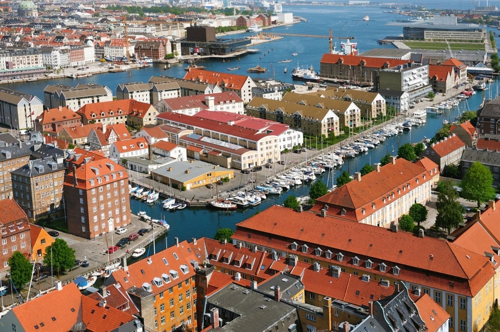 Aerial view of Copenhagen