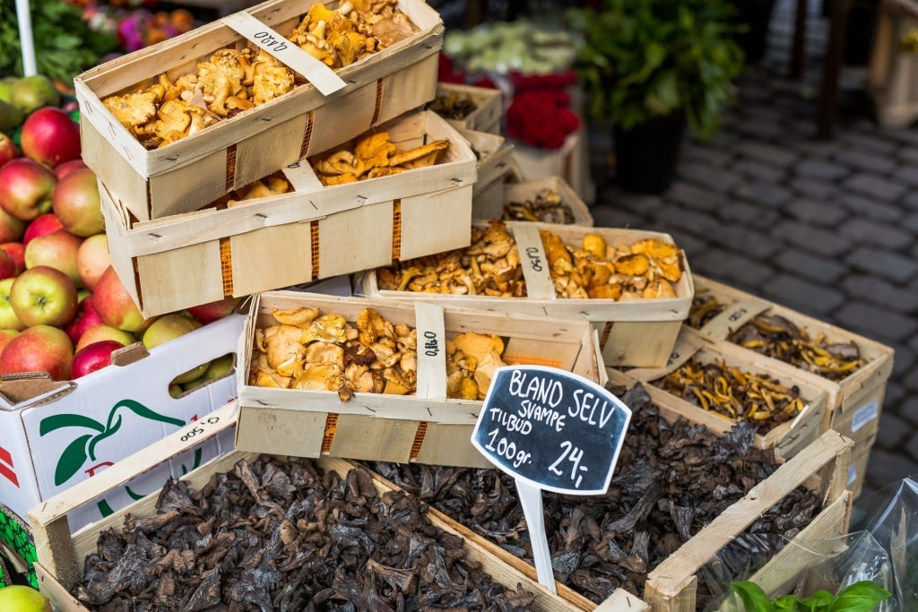 Local produce in Torvehallerne