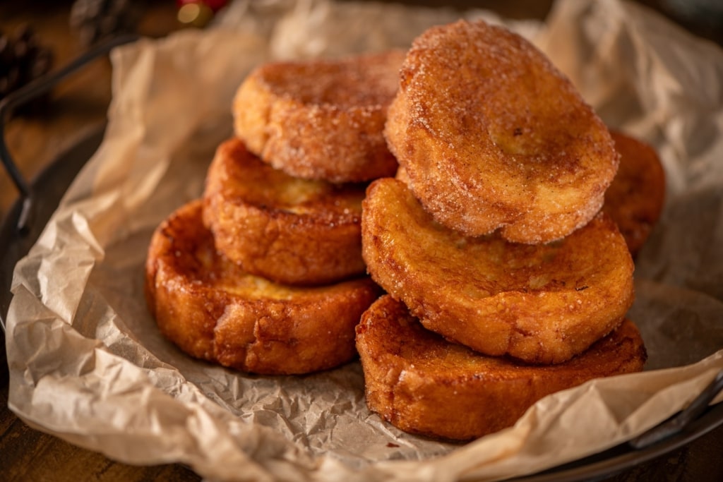 Close-up of Rabanadas à moda do Porto