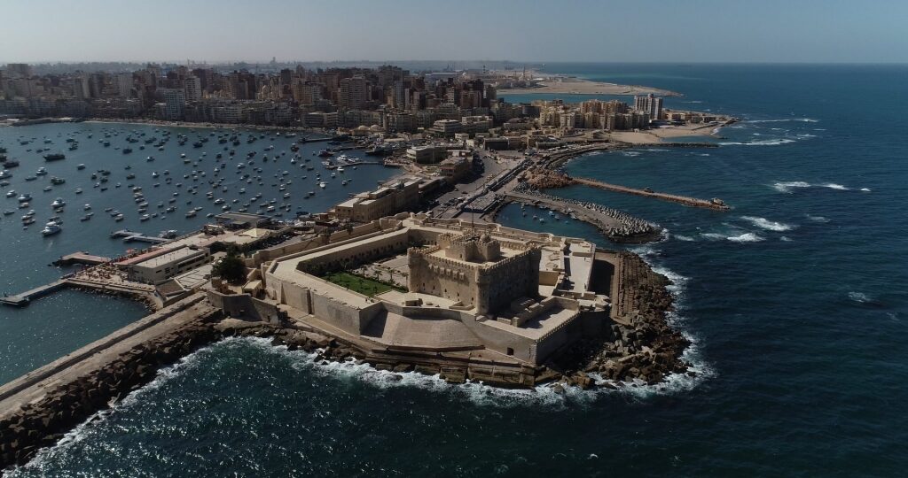 Aerial view of Alexandria