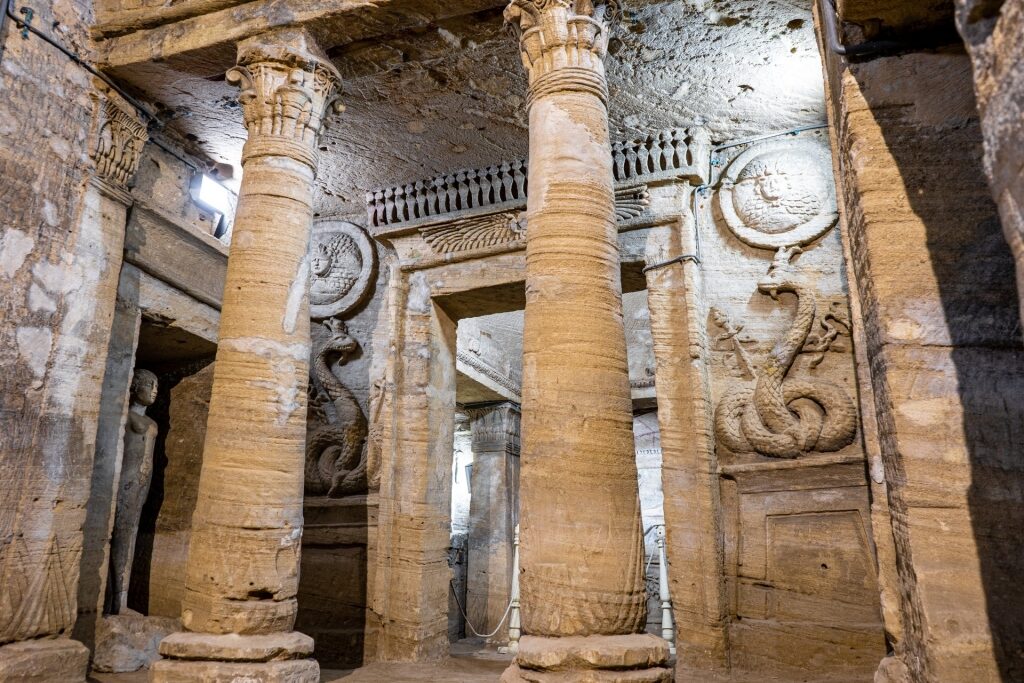 Inside the Catacombs of Kom el Shoqafa