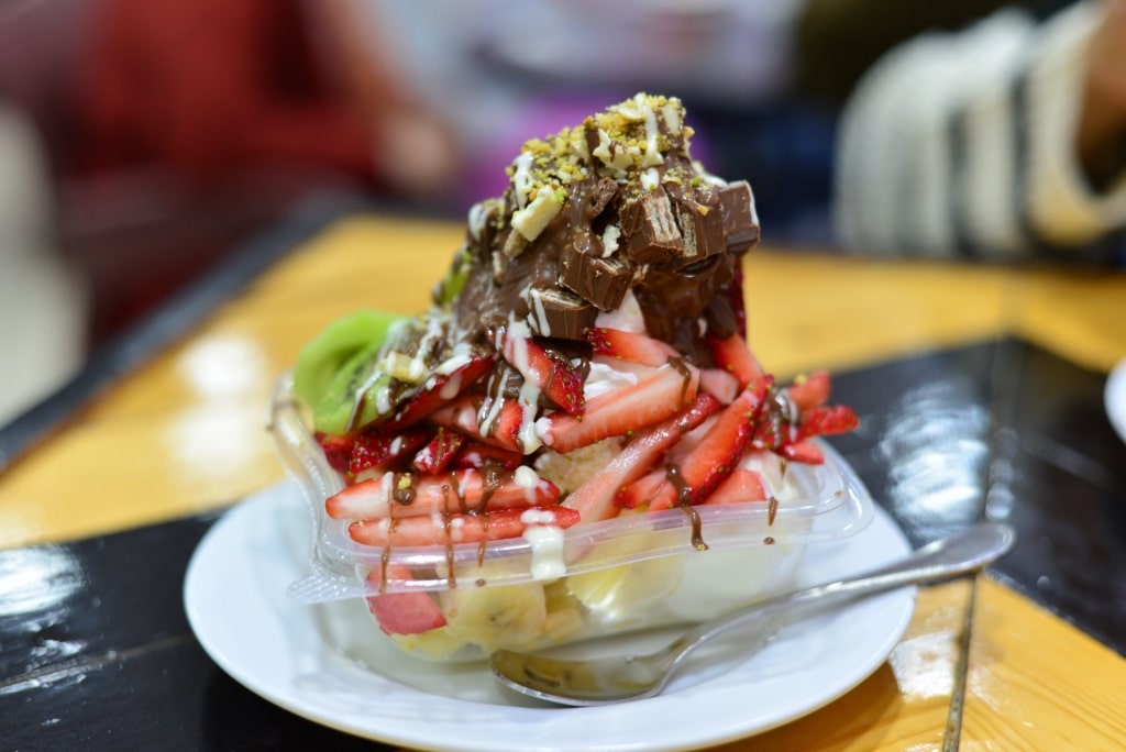 Ice cream at a shop in Alexandria, Egypt