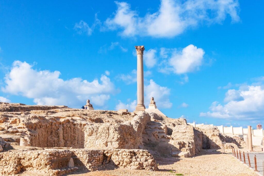 Walk the Serapeum and Pompey's Pillar, one of the best things to do in Alexandria, Egypt
