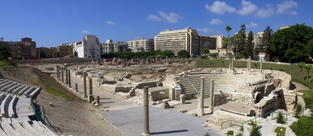 Wander around Ancient Roman Theater, one of the best things to do in Alexandria, Egypt
