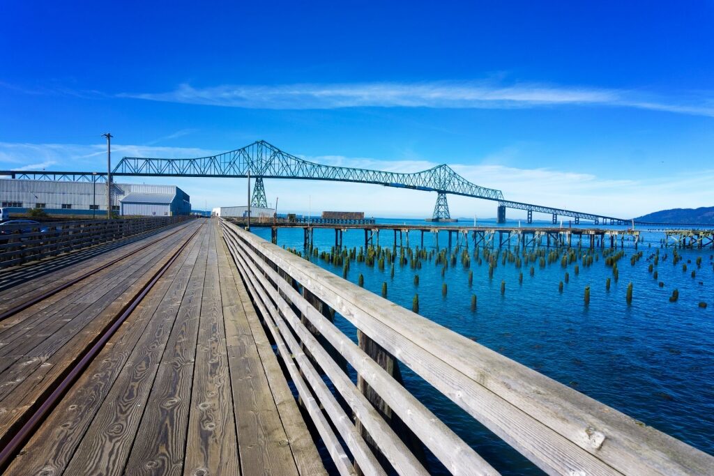 Walk the Astoria Riverwalk, one of the best things to do in Astoria, Oregon