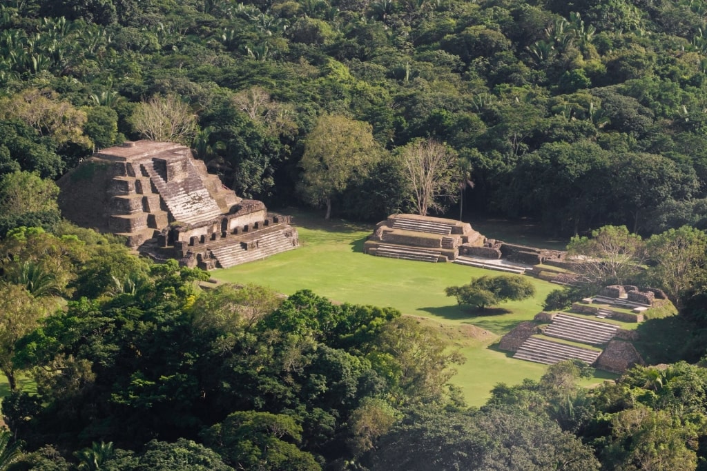 Lush landscape of Altun Ha