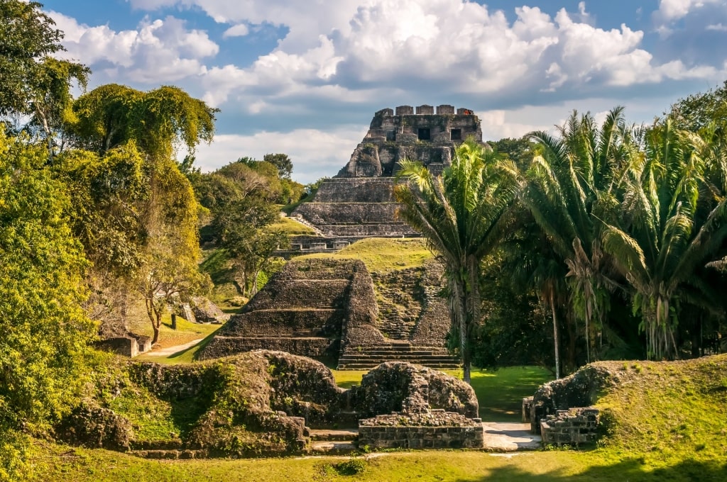 Lush landscape of Xunantunich Ruins