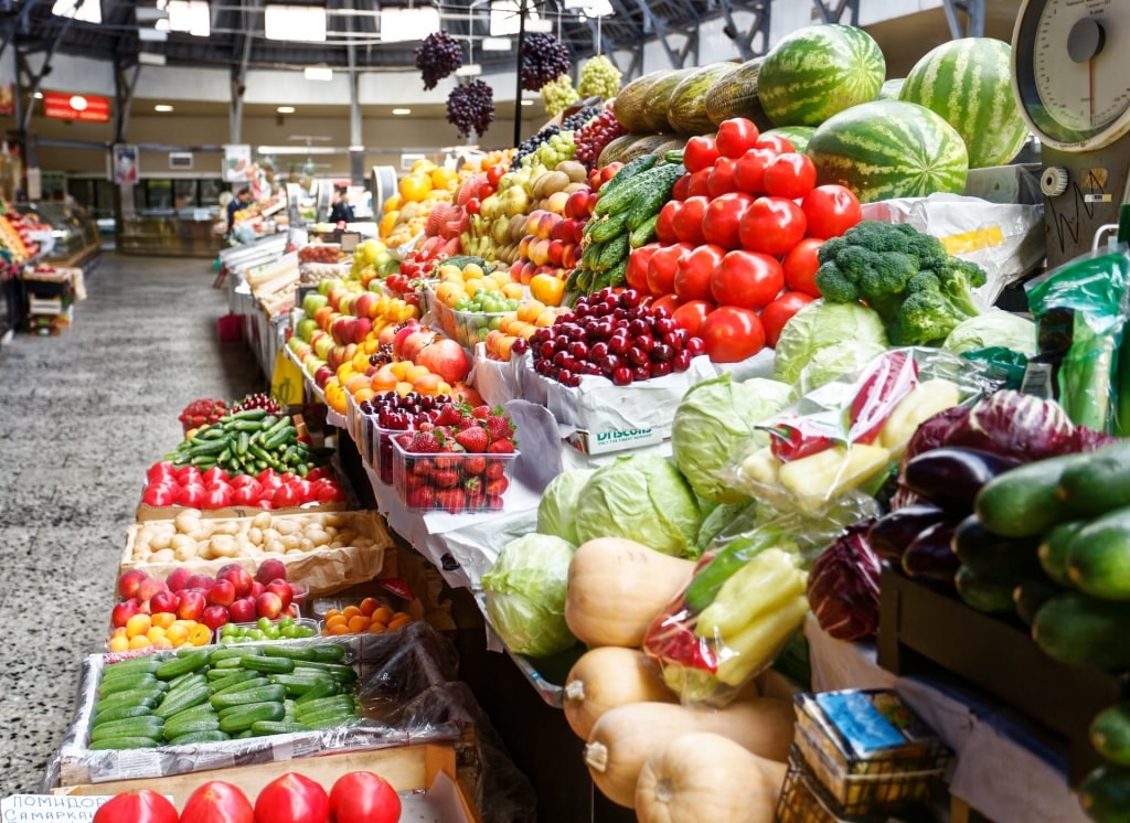 Fresh produce at the Kuznechny Market