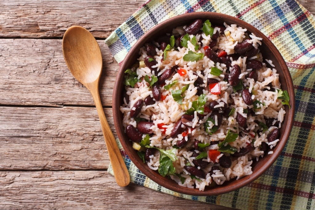 Bowl of savory Arroz Moro