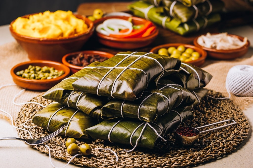 Plate of Ayacas, one of the best Aruba food