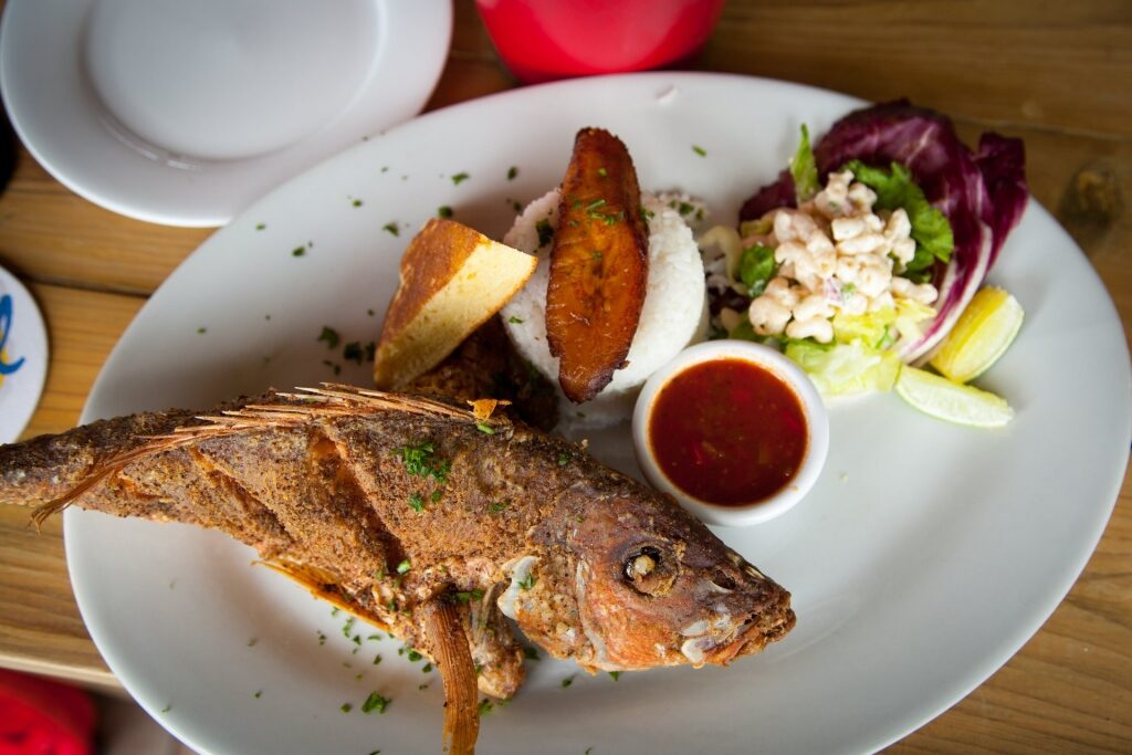 Fresh seafood, one of the most popular Aruba food