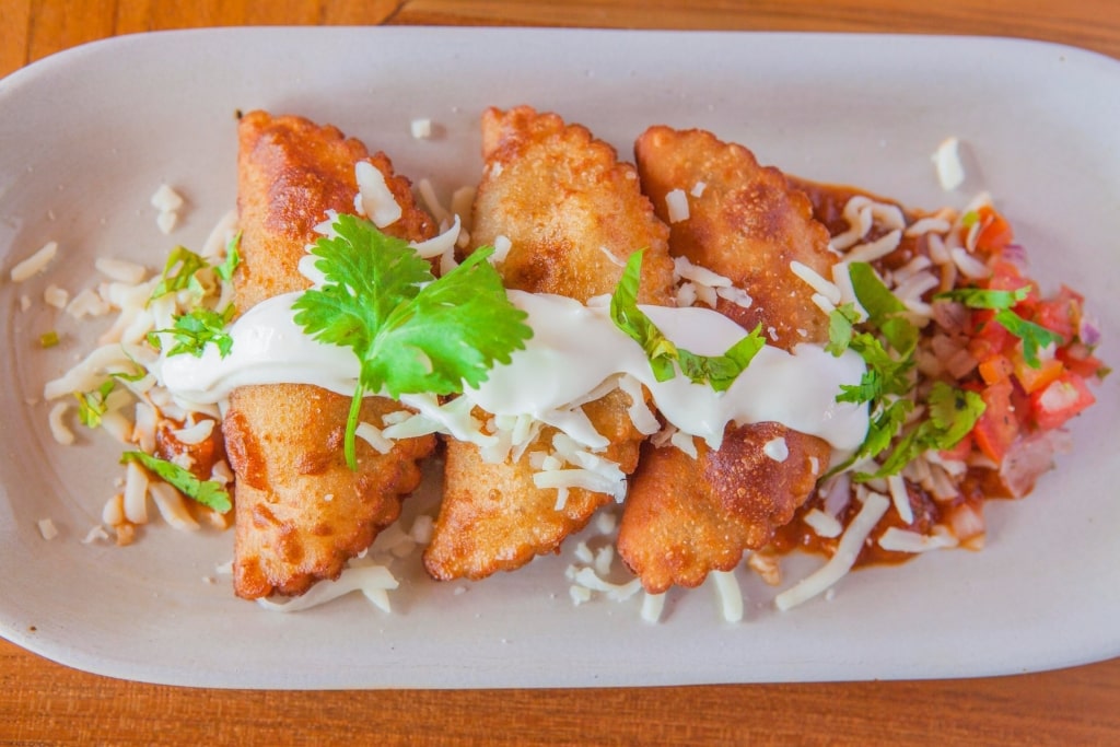 Savory pastechi on a plate