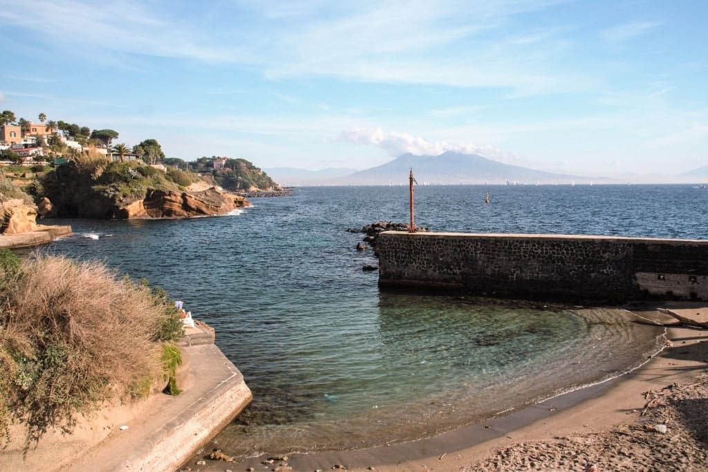 Pretty blue waters of Spiaggia della Gaiola, Naples