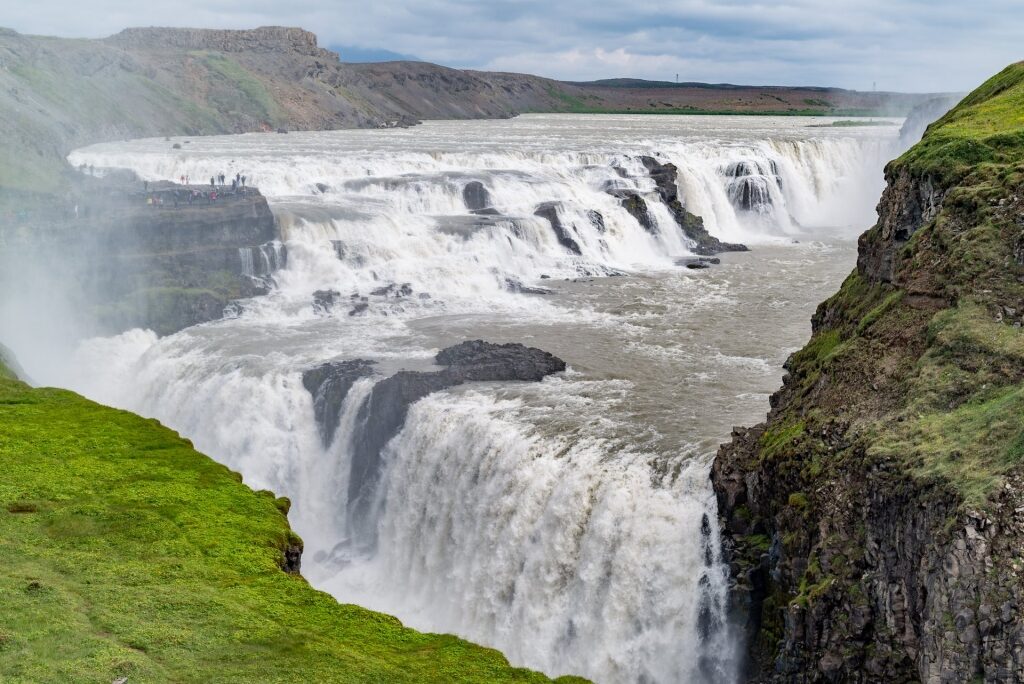 Gullfoss Waterfall, one of the most beautiful places in Iceland