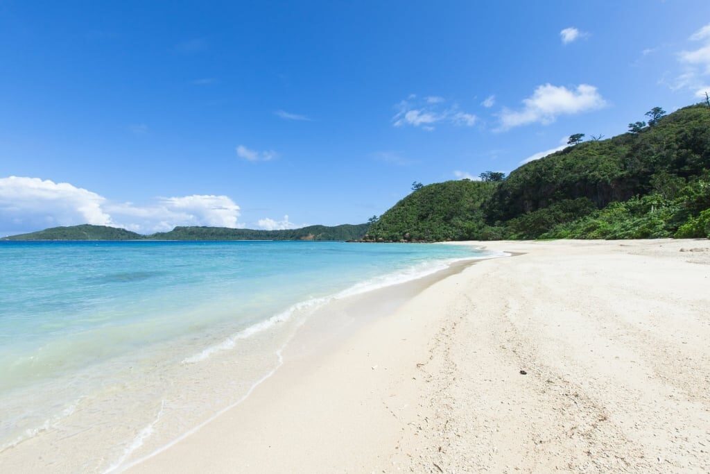 White sand beach of Iriomote Island, Ishigaki