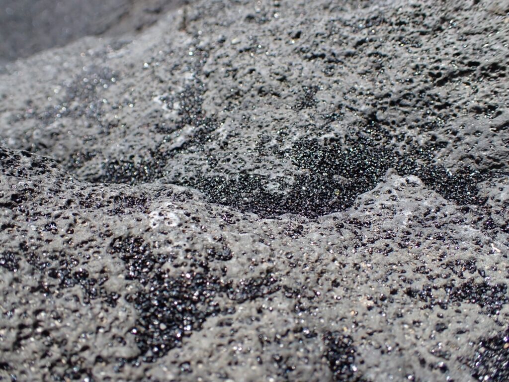 Volcanic glass at the beach