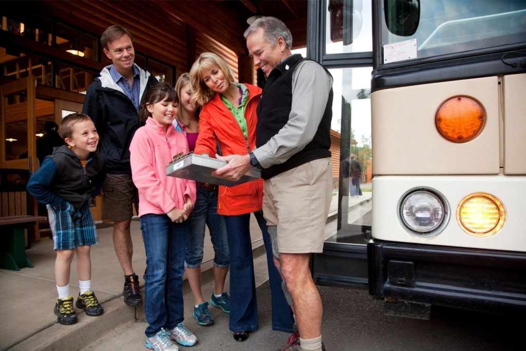 Family on a tour in Alaska