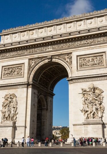 Arc de Triomphe, one of the famous landmarks in Paris