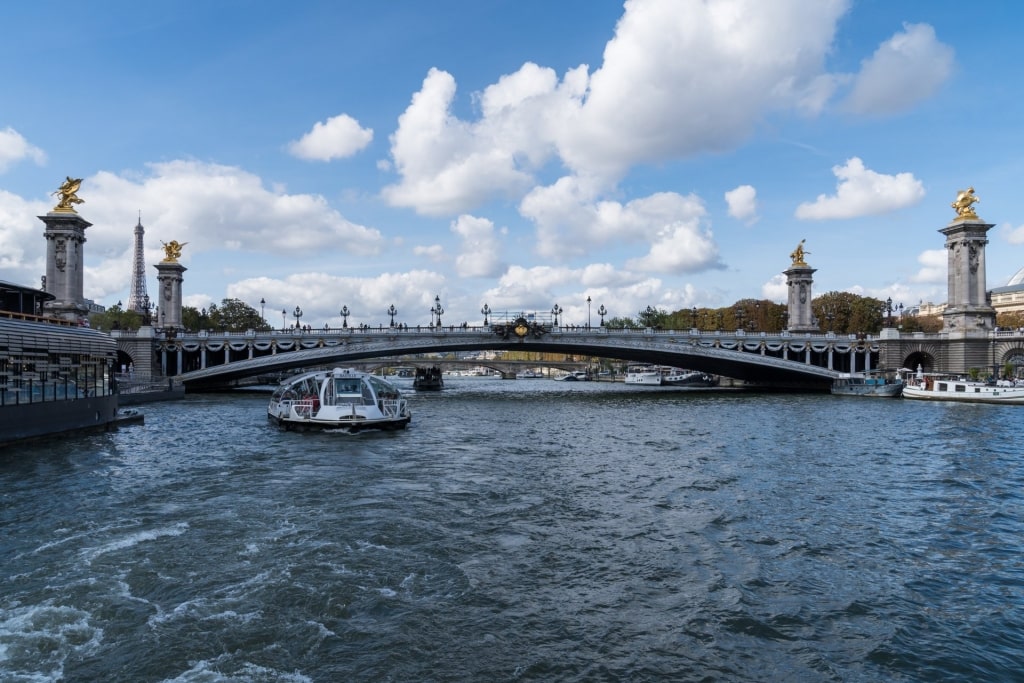 View of the iconic Pont Alexandre III