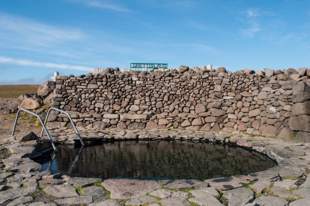 Small bath of Grettislaug/Grettirs Geothermal Pool