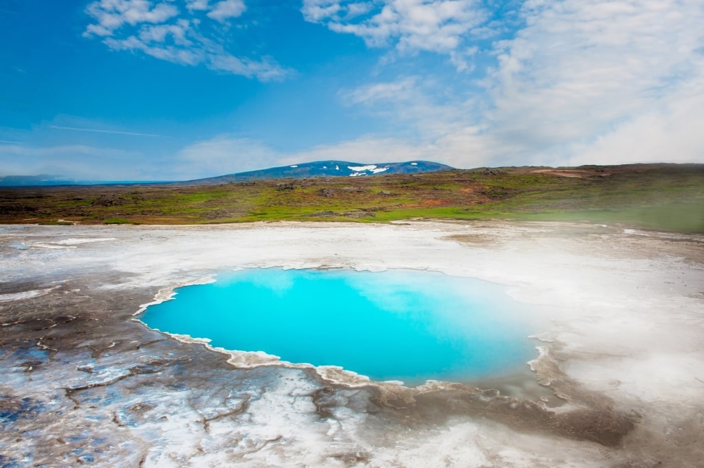 Turquoise water of Hveravellir Hot Spring Fields