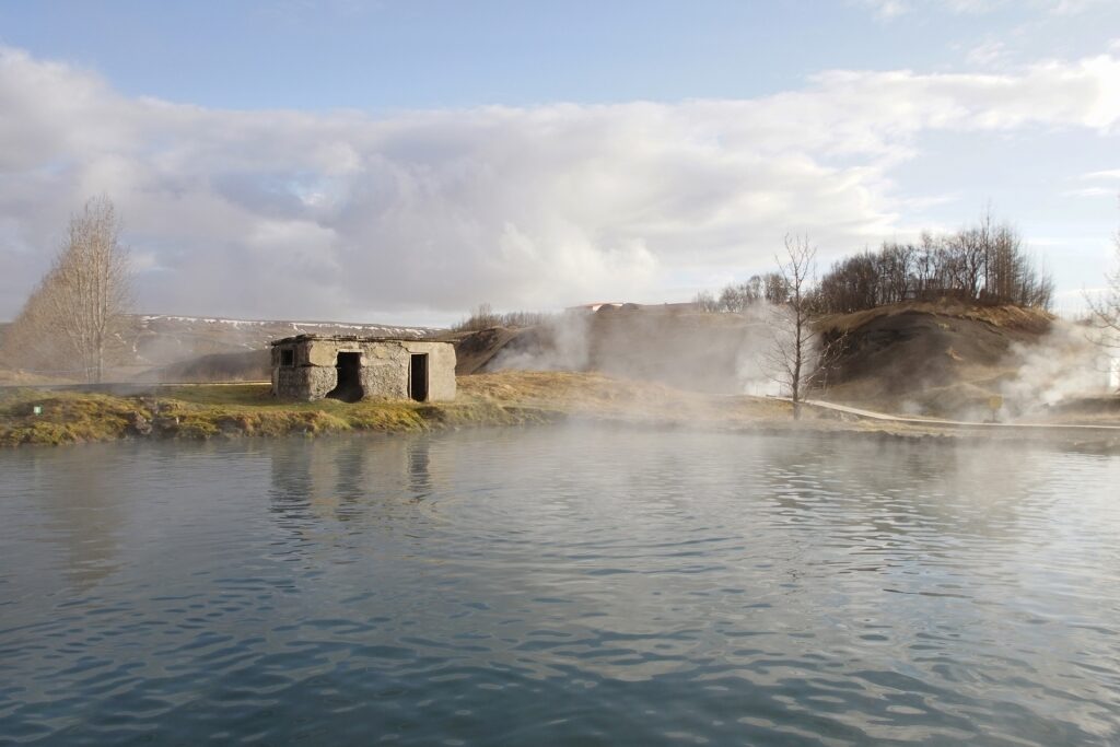 Steaming waters of The Secret Lagoon