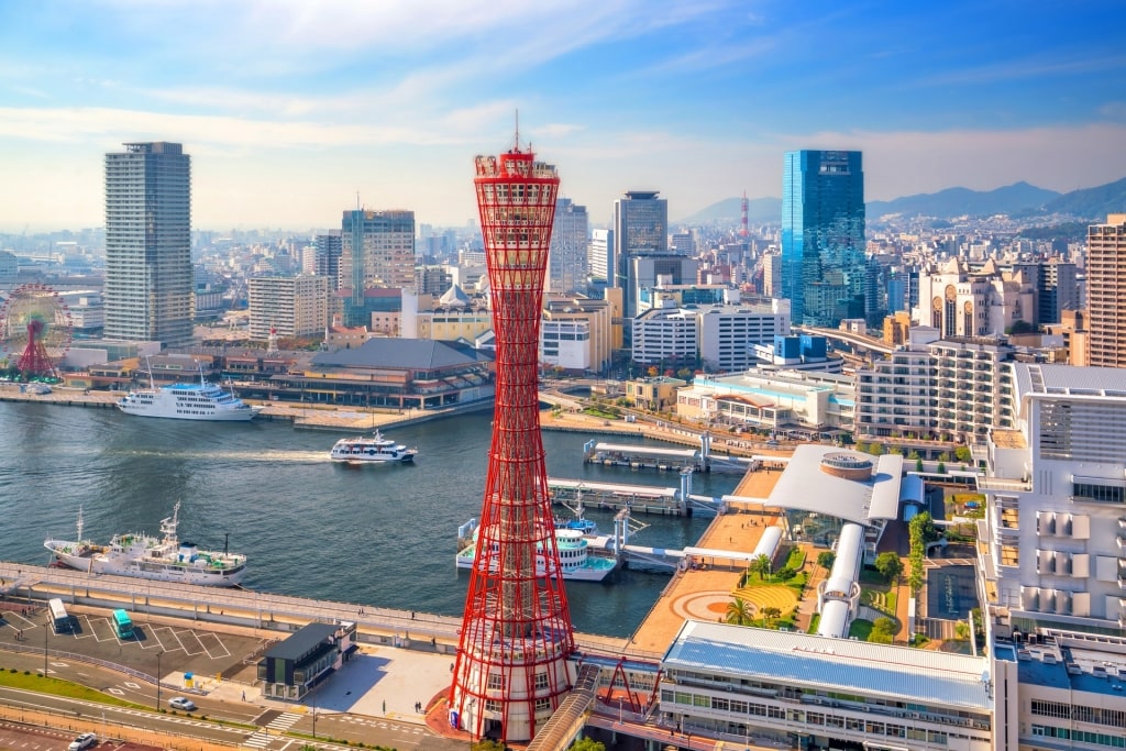 Meriken Park along Kobe Port