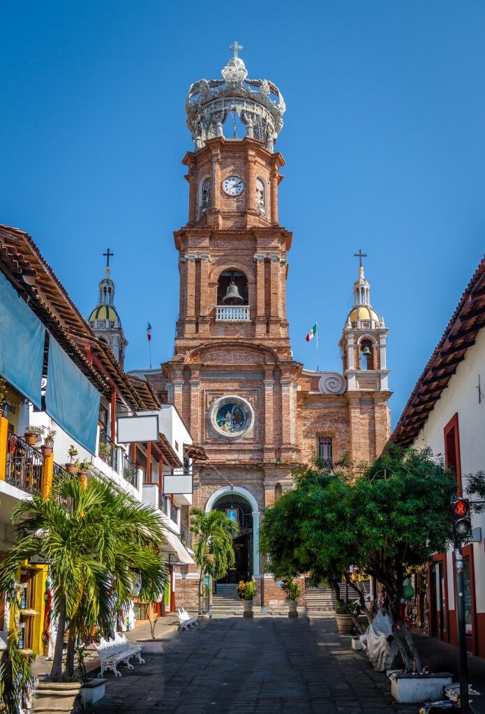 Majestic architecture of Our Lady of Guadalupe in Puerto Vallarta