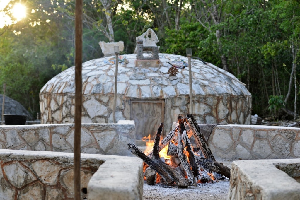 Temazcal ritual in Costa Maya