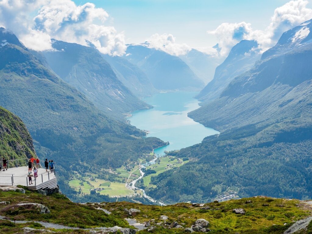 View of the fjords from Mount Hoven