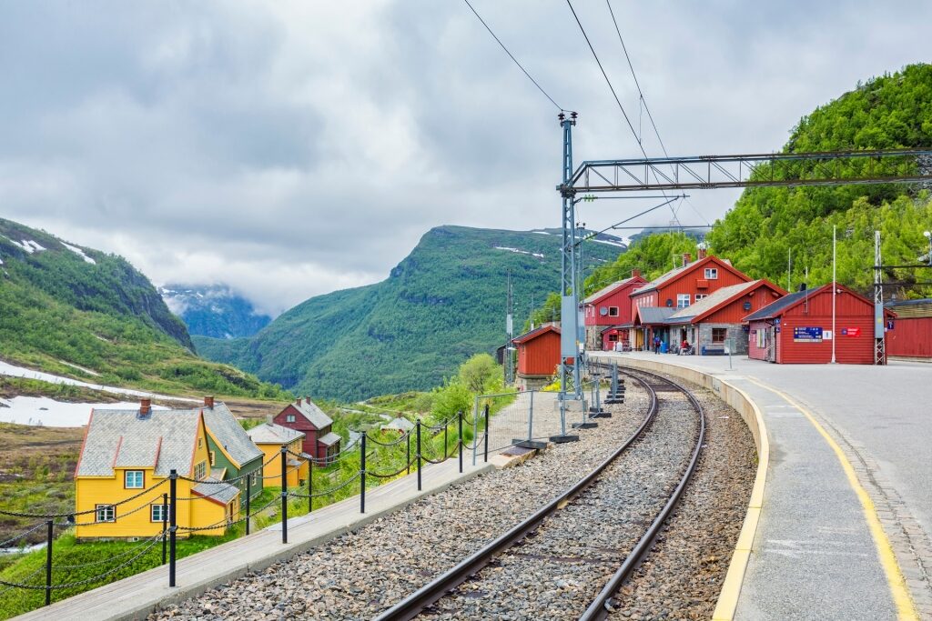 View of Myrdal with train tracks