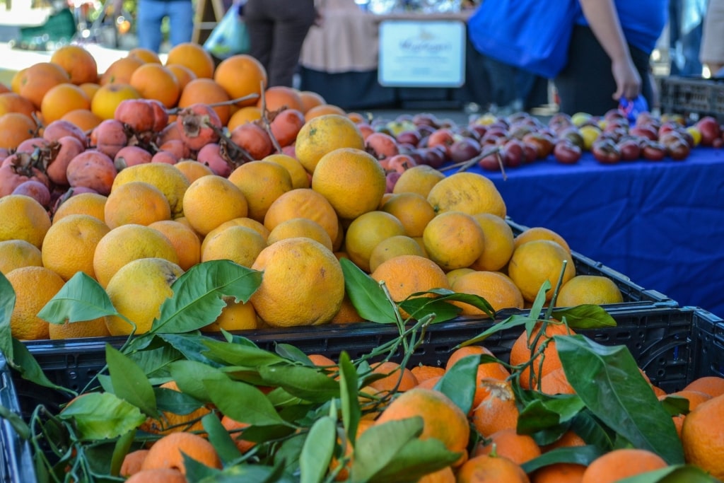 Fresh fruits at the Little Italy Mercato