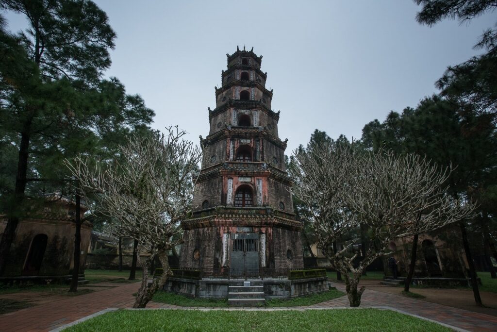 Historic structure of Thien Mu Pagoda, Hue