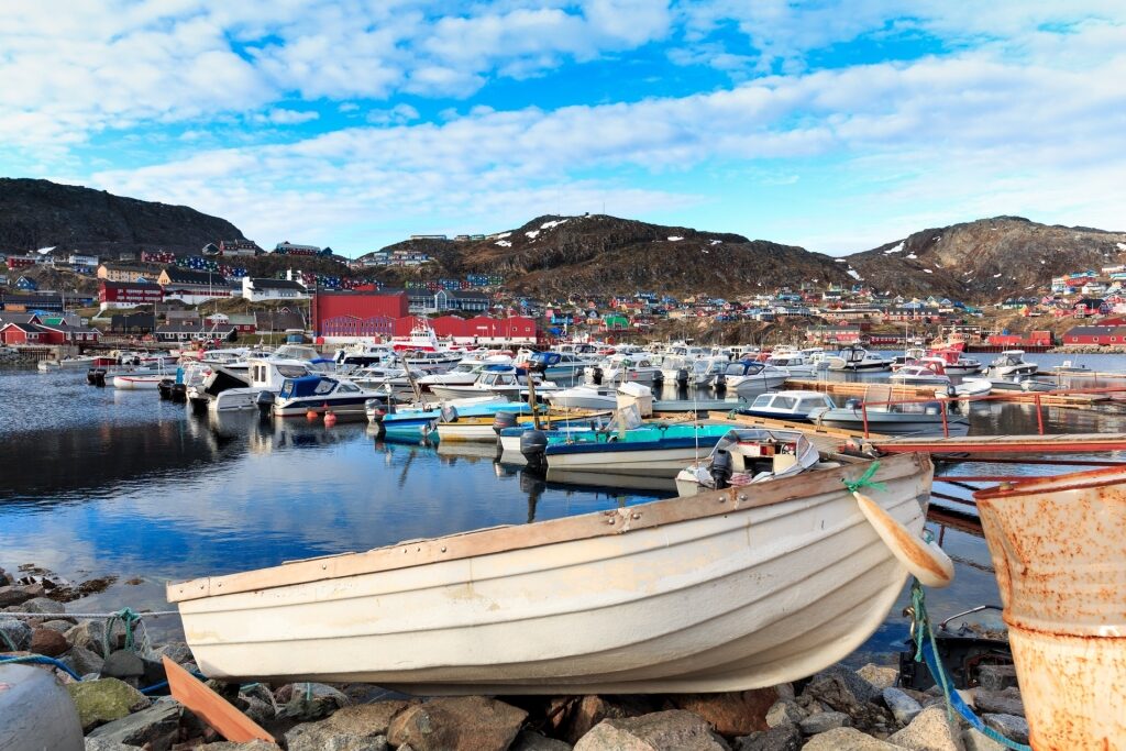 View of Qaqortoq from the water