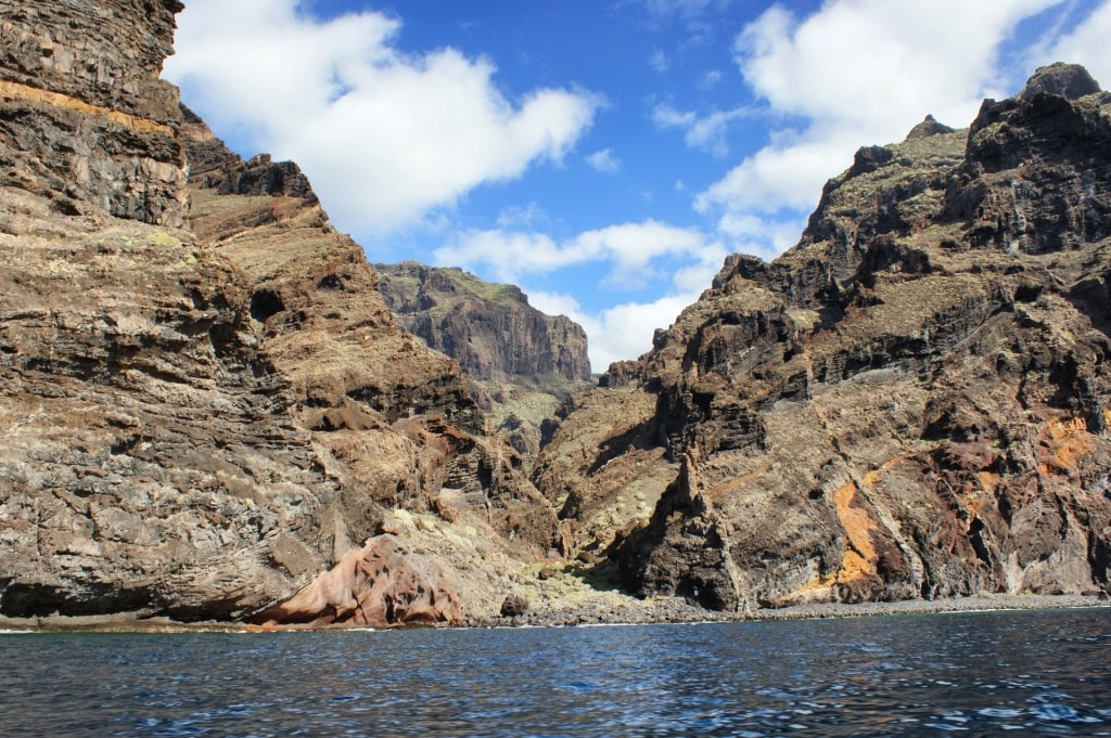 Cliffs towering over Playa de Barranco Seco