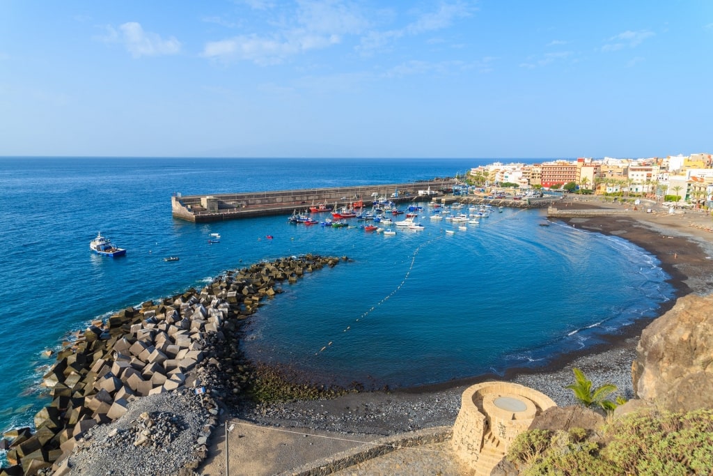 Curved beach of Playa de San Juan