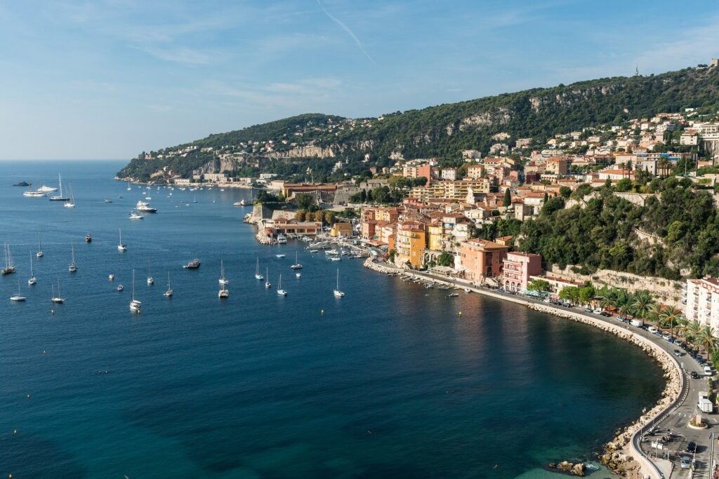 Aerial view of beautiful coast in Nice